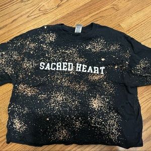 Tie dye Sacred Heart University crop top